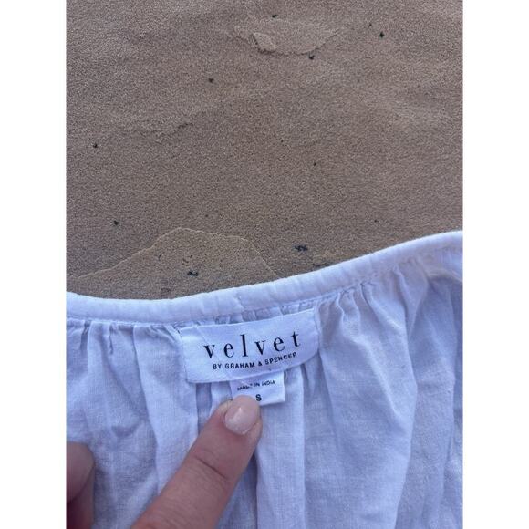 Anthropologie Velvet by Graham & Spencer Embroidered Top, Sz Small, Boho - Picture 3 of 5